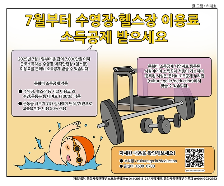 문화비 소득공제
체육시설 이용료 공제 대상