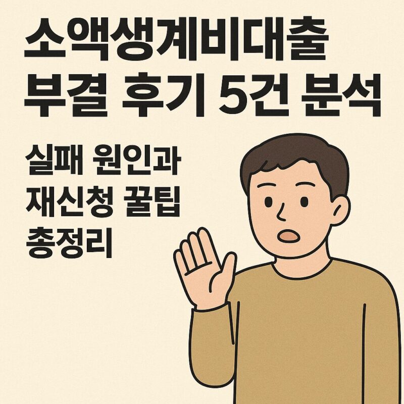 소액생계비대출 부결 후기