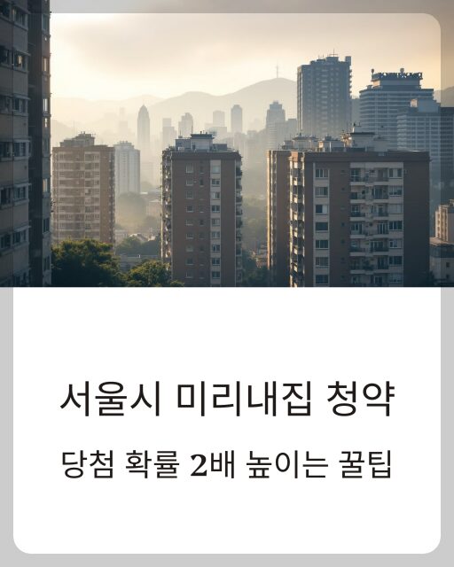 서울시 미리내집 쳥약
