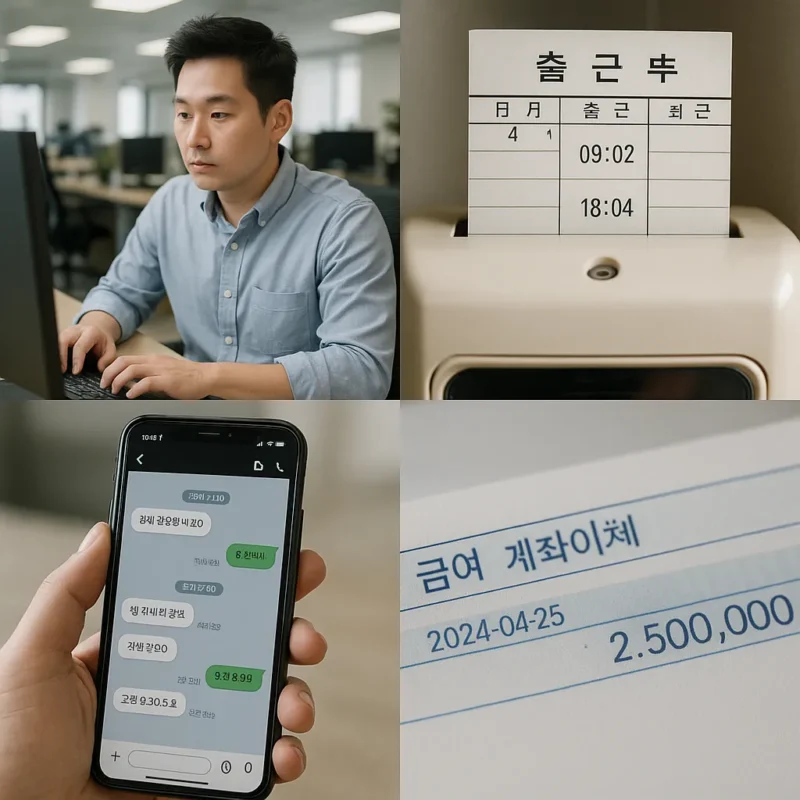 근고계약서 미작성 신고
증거