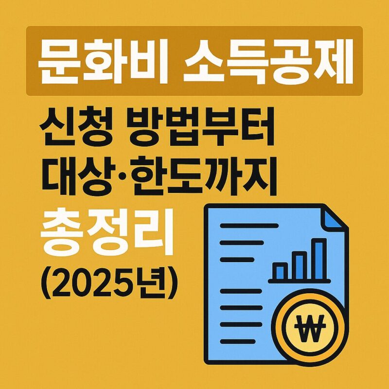 문화비 소득공제 신청 대상 한도