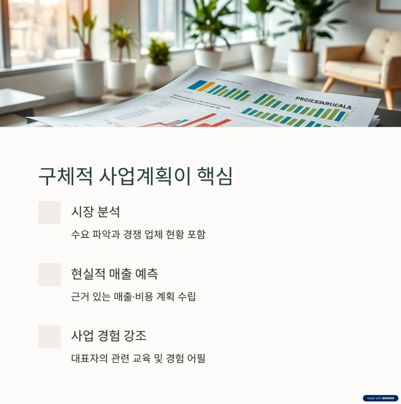 미소금융 창업대출 구체적 사업계획