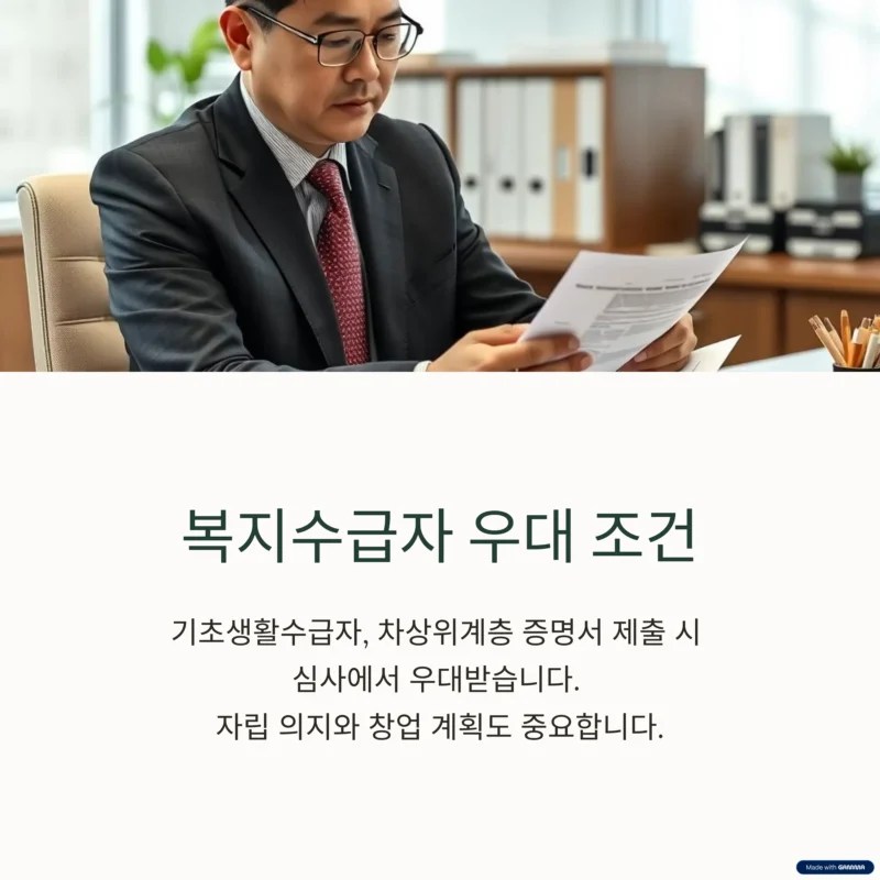 미소금융 창업대출 복지수급자 우대