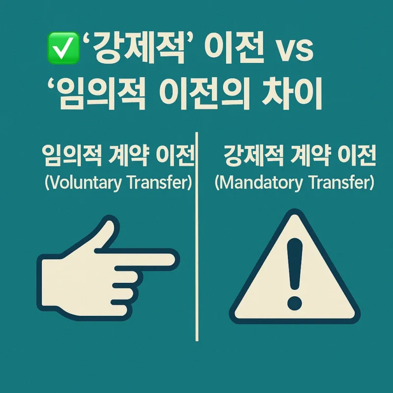 보험계약 이전제도
강제적 vs 임의적 이전