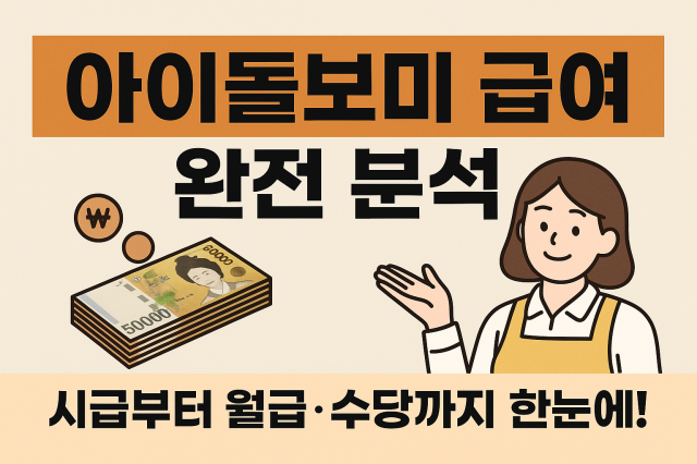 아이돌보미 급여 1
