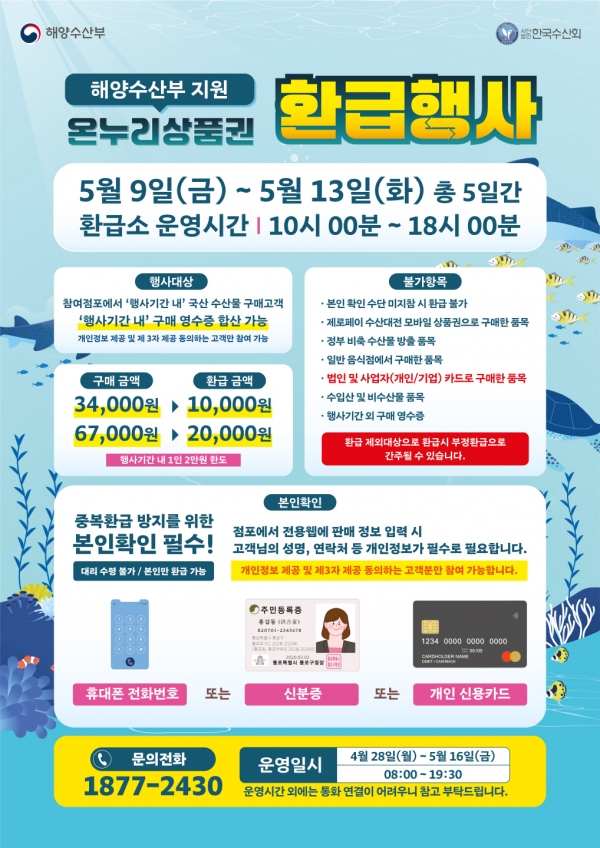 온누리상품권 환급행사 안내