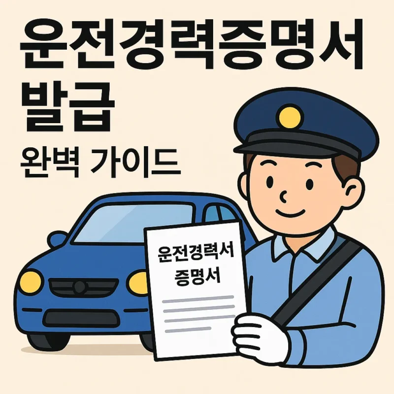 운전경력증명서 발급