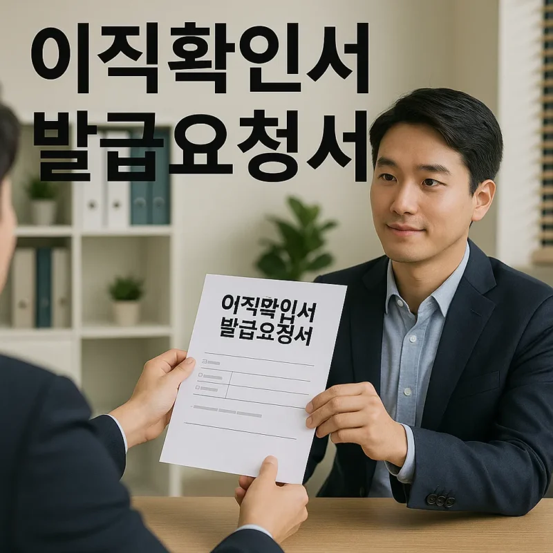 이직확인서 발급요청서