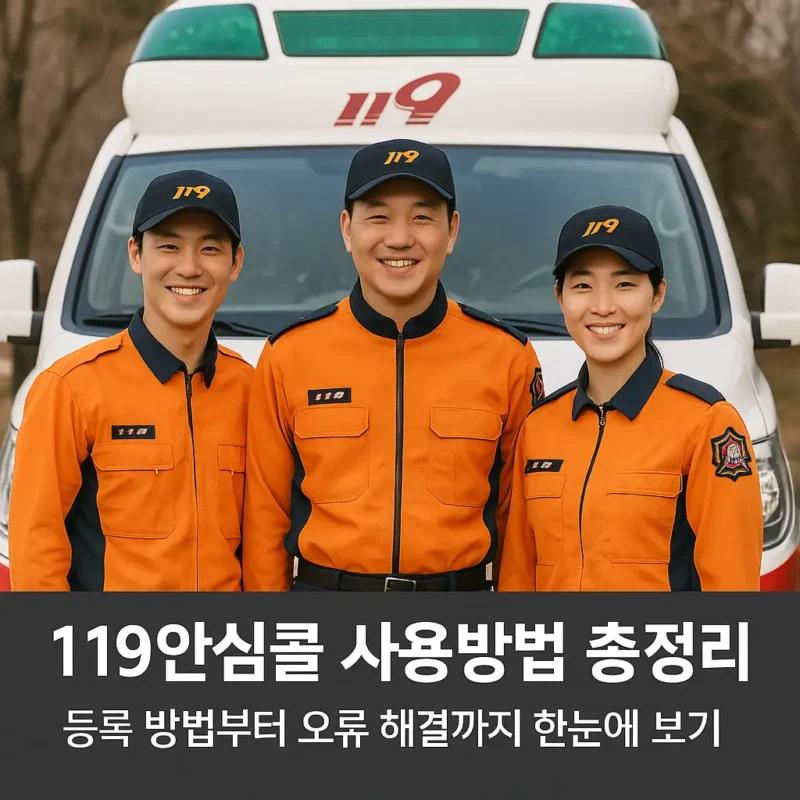 119안심콜 서비스 등록 오류해결