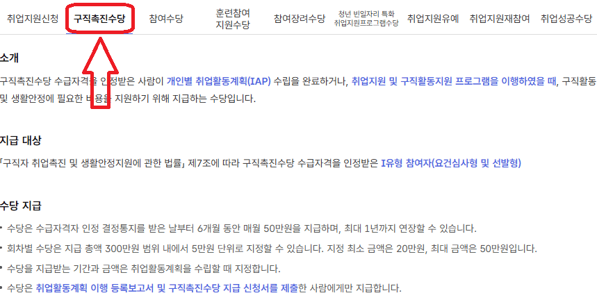 국민취업지원제도 구직촉진수당 신청