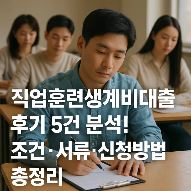 직업훈련생계비대출 후기 5건 분석