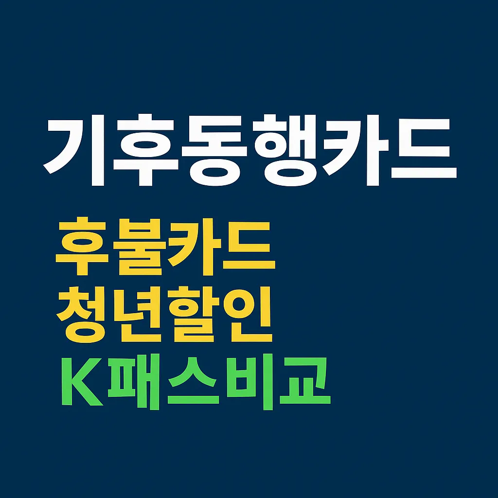 기후동행카드 후불카드 청년할인