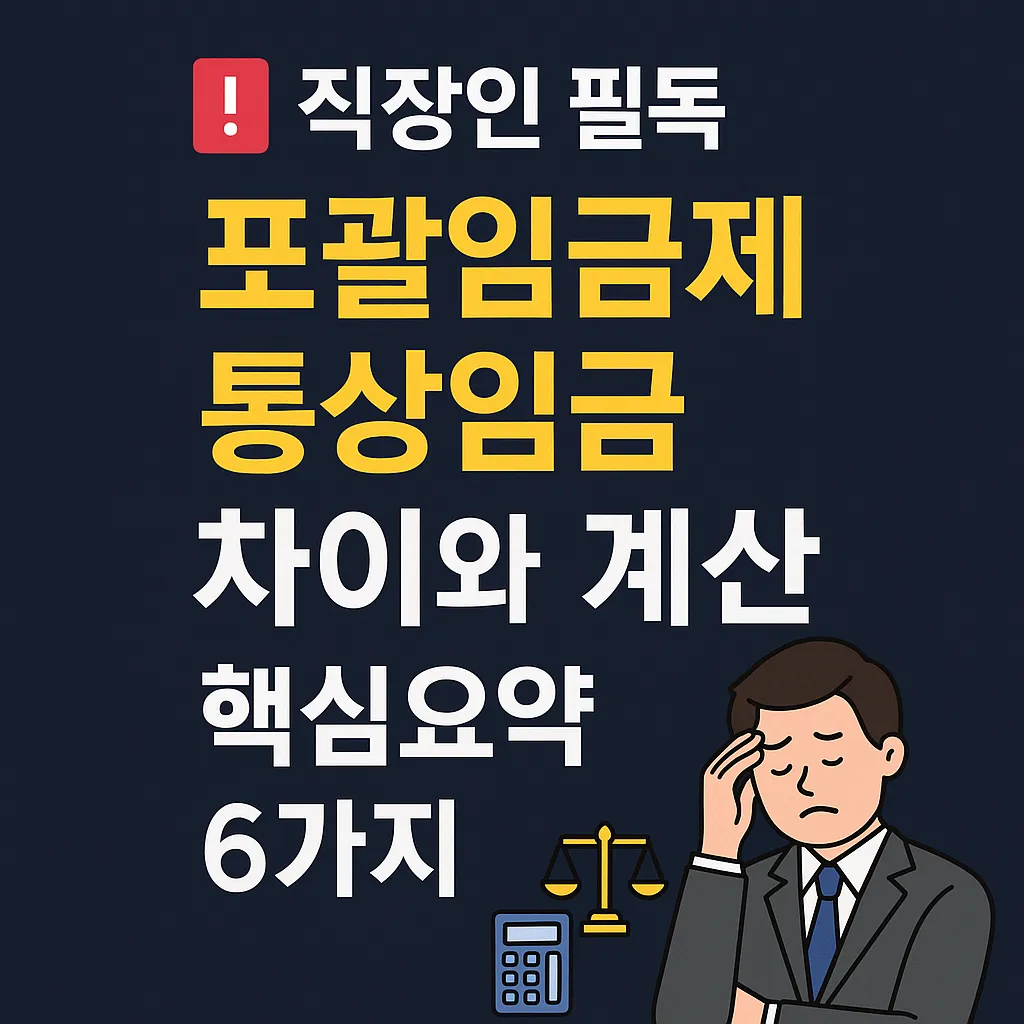 포괄임금제 통상임금 계산 차이