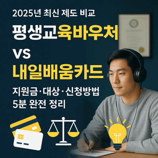 평생교육바우처 내일배움카드 비교